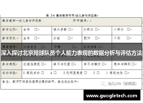 深入探讨北京排球队员个人能力表现的数据分析与评估方法